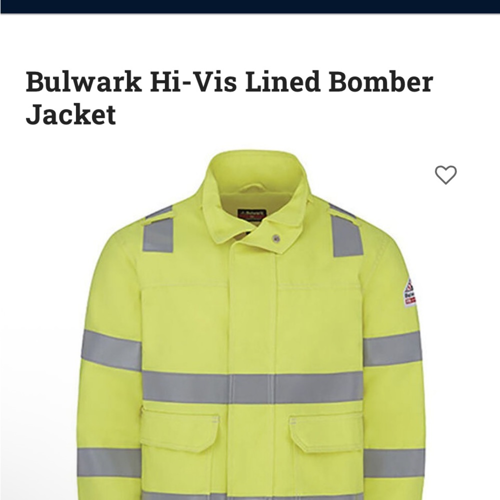 Bulwark Hi-Vis Yellow Bomber Jacket